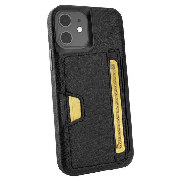 Smartish iPhone 12 / 12 Pro Wallet Case - Wallet Slayer Vol. 1 [Slim + Protective] Credit Card Holder (Silk) - Black Tie Affair