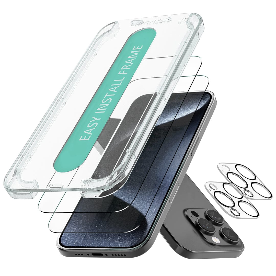 Ivoler Lot De 2 Films De Protection D'écran En Verre Blindé Pour IPhone 16 Pro Max 6,9" Avec Outil D'installation Facile, Dureté 9H, Transparent, Anti- Rayures, Anti-bulles, Anti-chocs