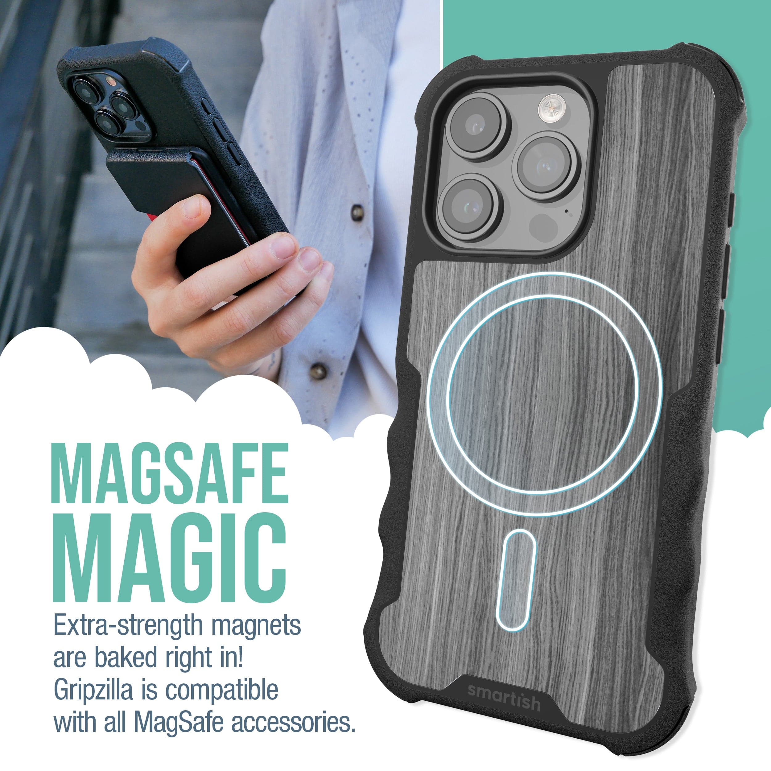 Gripzilla with MagSafe® - Armor Case for iPhone 15 Pro – Smartish