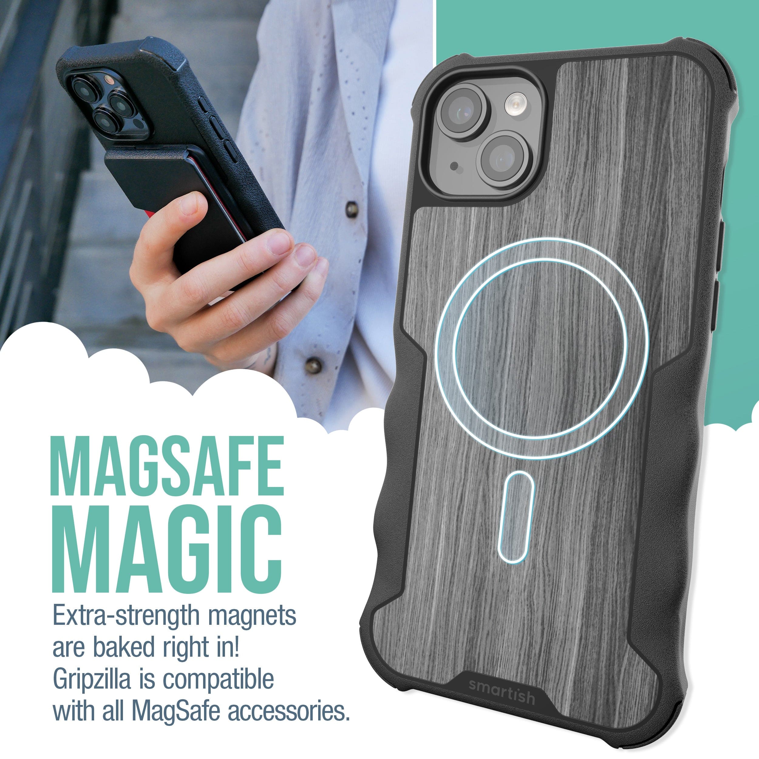 Gripzilla with MagSafe® - Armor Case for iPhone 15 Plus – Smartish