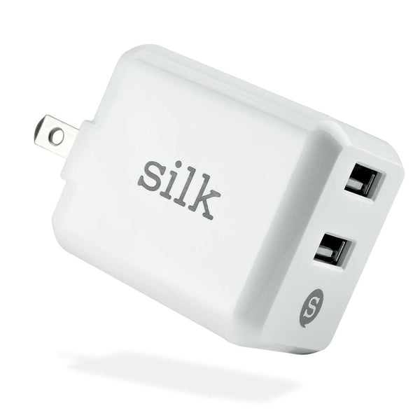 2-Port Fast USB Wall Charger - White